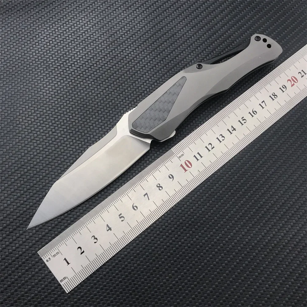 

KS 5500 Outdoor Folding Knife Camping Portable Knife Aluminum Alloy Inlaid Carbon Fiber Mini Multifunctional Tool D2