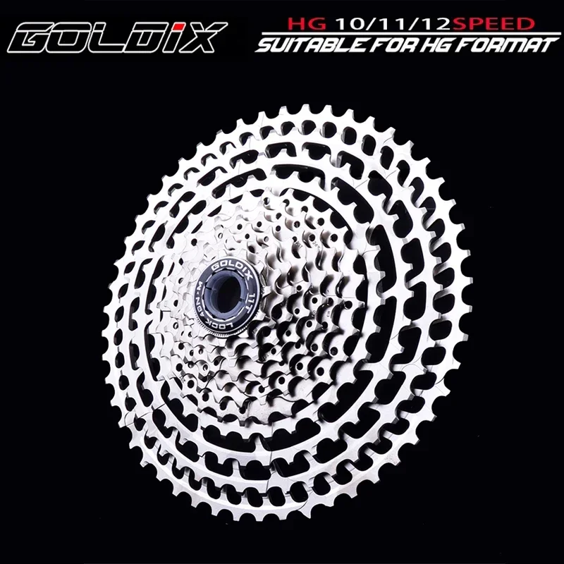 GOLDIX Ultralight Hollow Mountain Bike Bicycle Cassette 46T/50T/52T MTB Bike Freewheel for HG 11/12 Speed bicycle freewheel