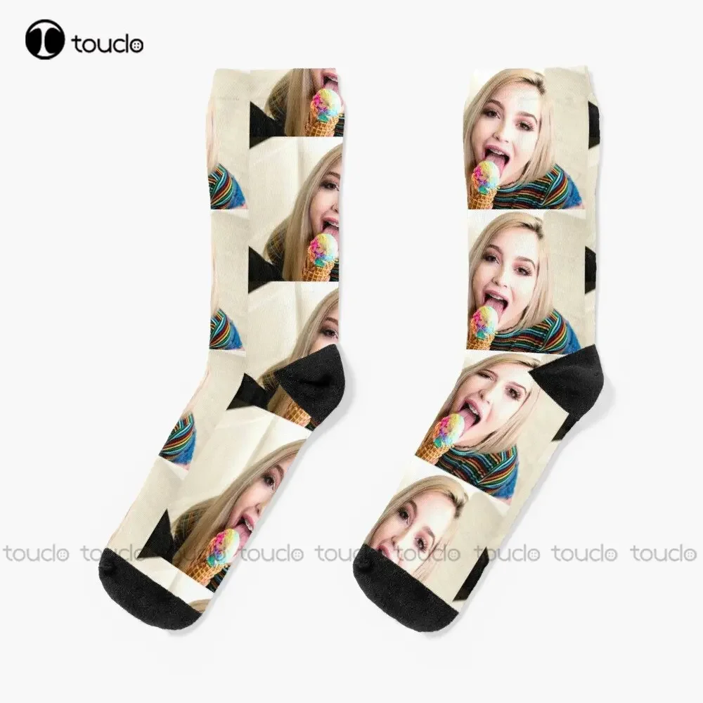 Best Selling Lexi Lore Licking Ice Cream Socks Mens Funny Socks Fashion Creative Leisure Funny Art Abstract Oil Painting Socks