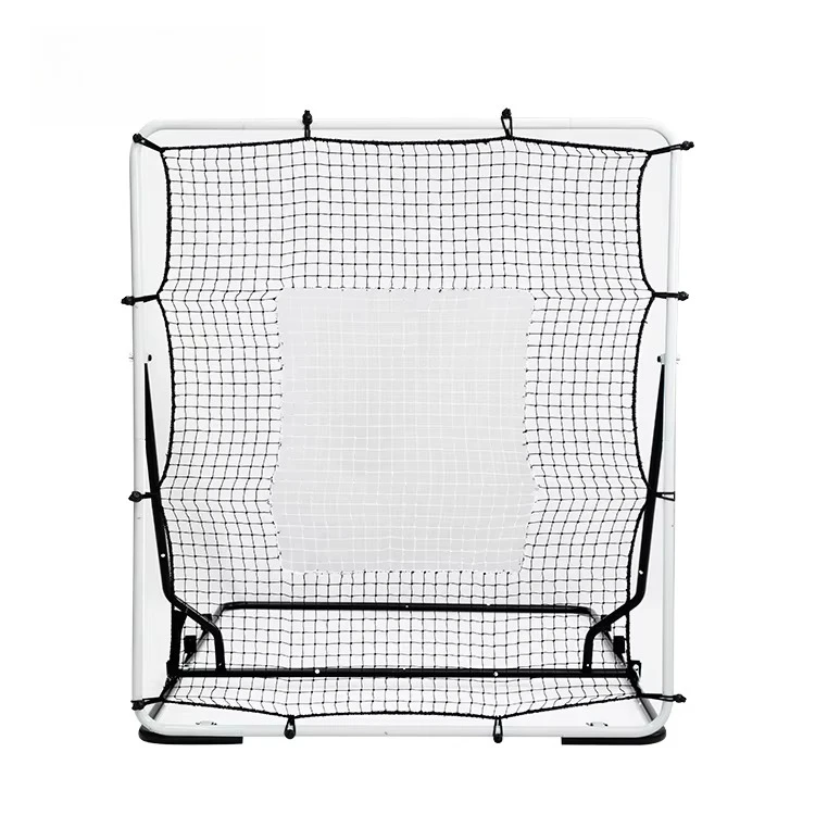Baseball Softball Rebounder Net, 4x4.5 Feet Adjustable Angle, Steel Tube Frame, Pitching and Fielding Training Aid