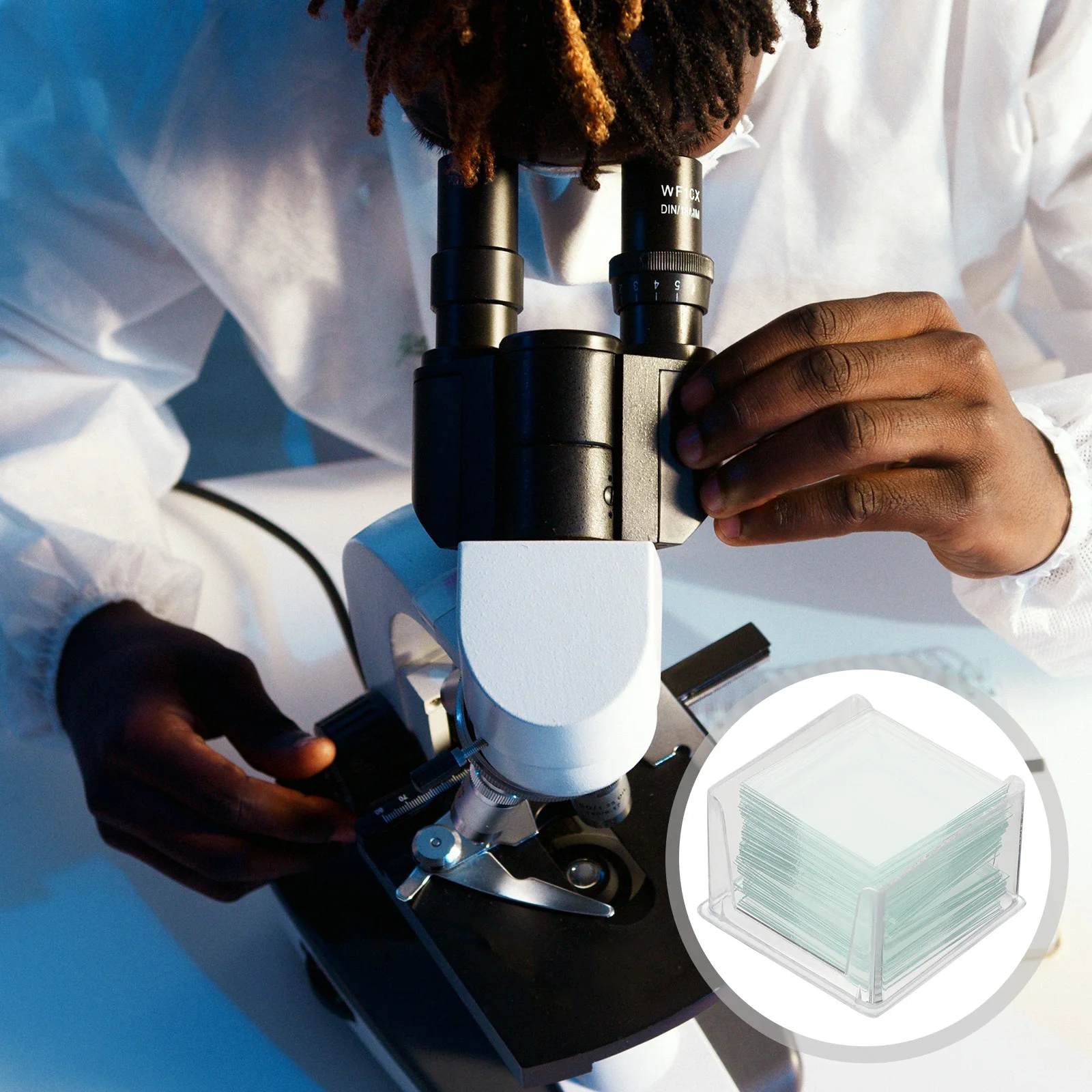 

1000 pcs Microscope Cover Slips Square Glass For Labs Use Specimen Protection Cover Glass Slips For Students Teaching Equipment
