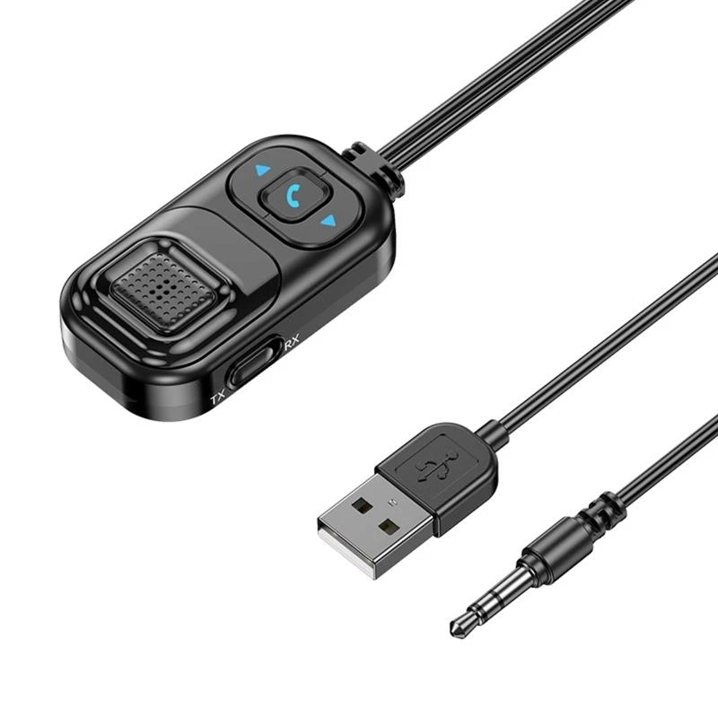Bluetooth-compatible 5.1 Receiver Adapter Handsfree Calling Car Speaker 3.5mm Aux Music for Car Transmit Best Sale