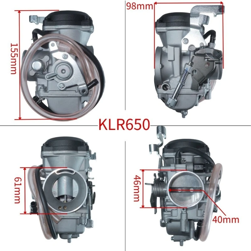 

KLR650 For Kawasaki KLR650 1987-2007 KLX650 1992-1996 KL600 1985-1986 CVK40mm 2008-2018 Motorcycle Carburetor