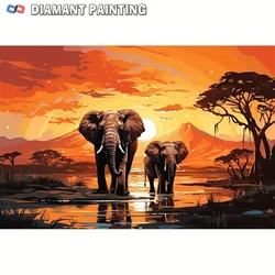 DIY 5D Animal Elephant Diamond Painting , Full Rhinestone Painting, Diamond Art Embroidery Kits, Handmade Home Room Office Decor