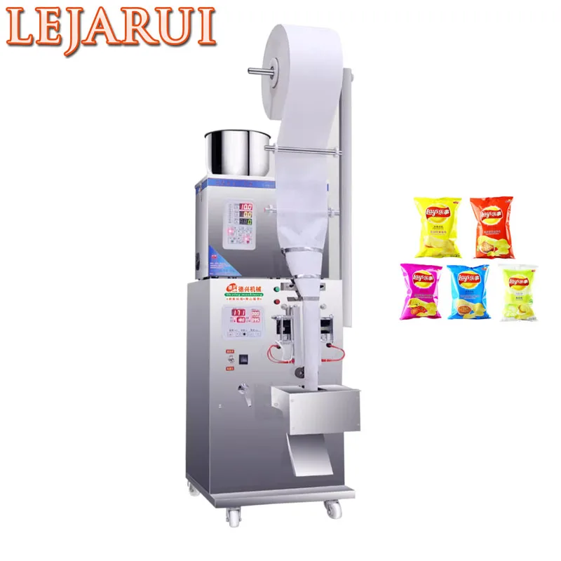 

Three Side Seal Back Seal Packaging Machine Granular Powder Tea Paprika Food Automatic Filling Sealing Machine