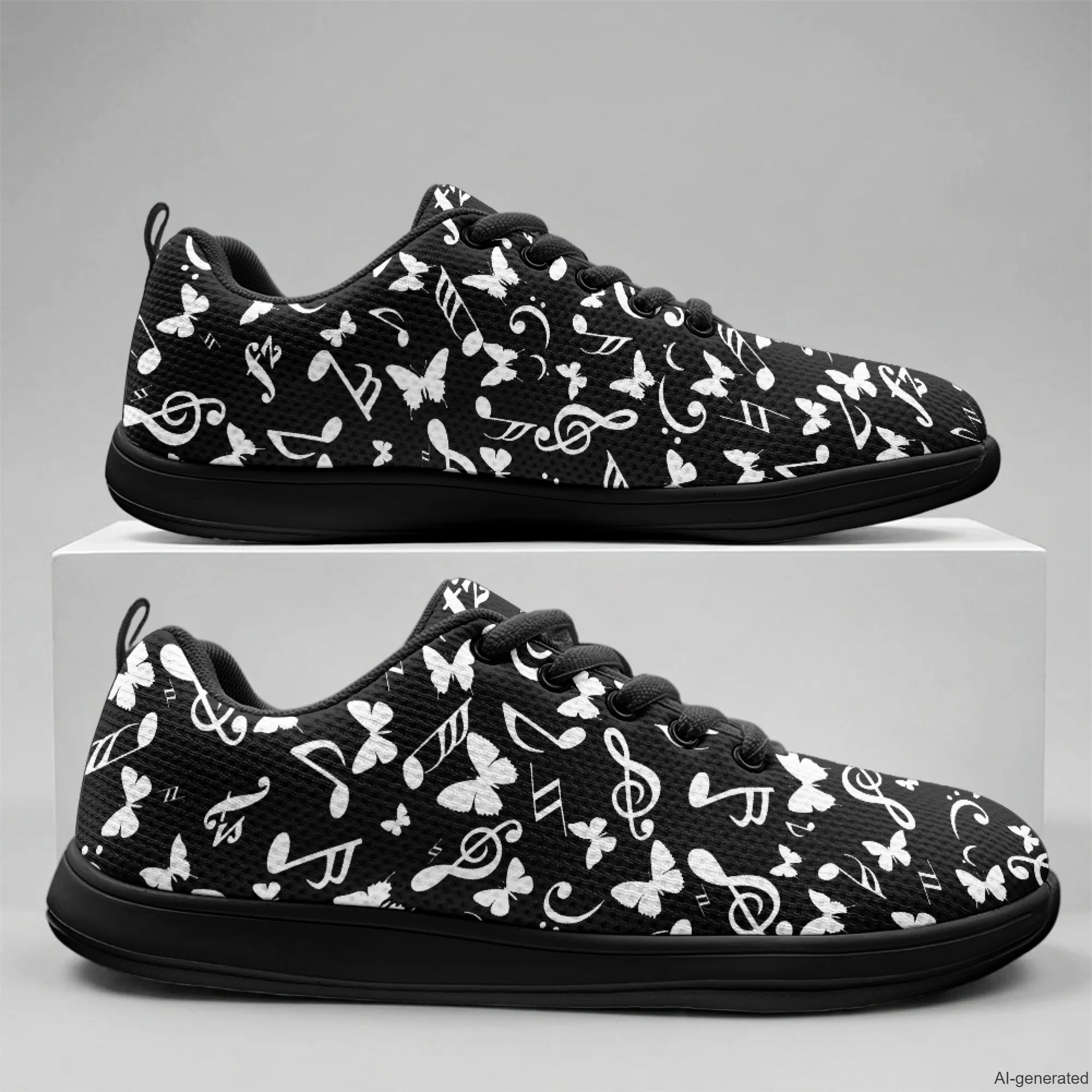 XIXIRIMIDO Strappy Wide-toed Shoes Mens Walking Shoes Casual Shoes Butterfly Print Women's Fashion Snakers Breathable Mesh 36-46