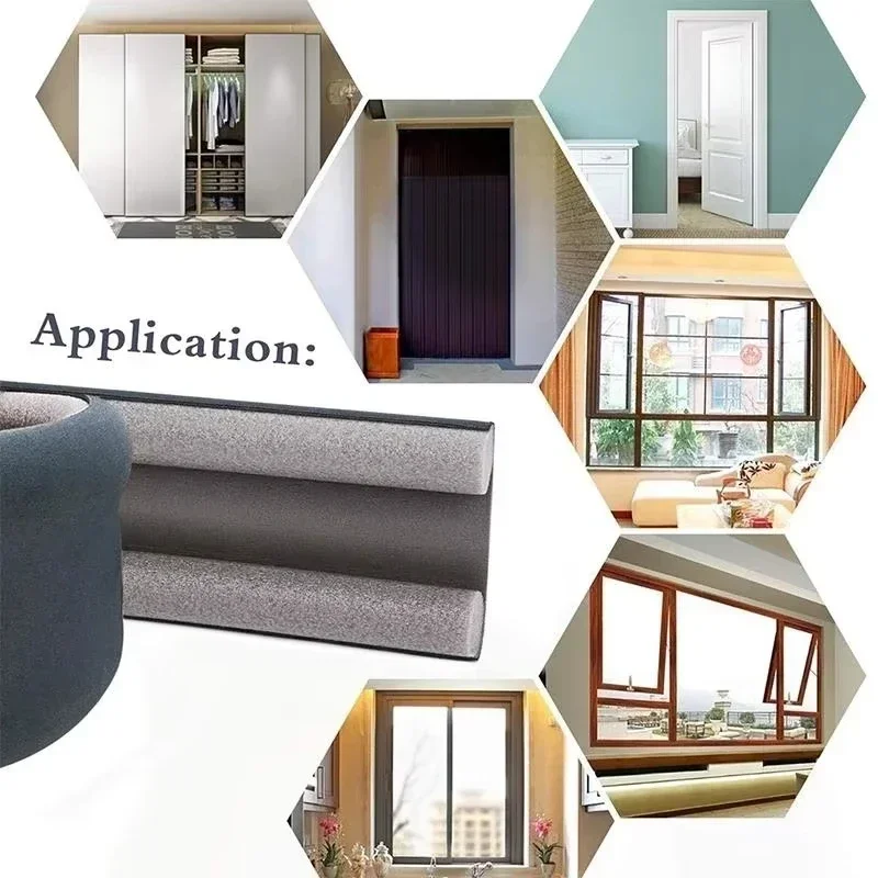 Soundproof Door and Window Gap Windshield Strip Heat Preservation and Dustproof 1pc Door Sealing Strip Door Bottom Seal Strip