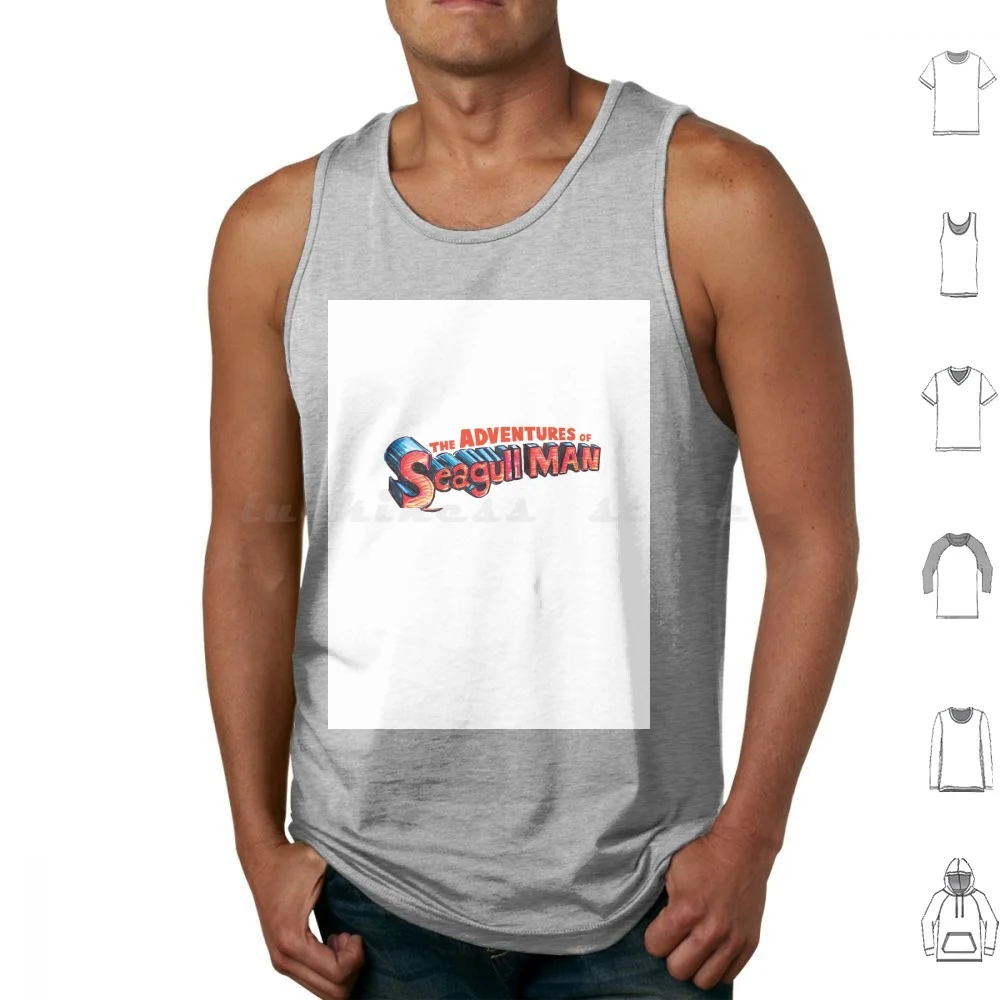 Seagull Man-Logo 2 Tank Tops Vest Sleeveless Superhero Seagull Man Adventure