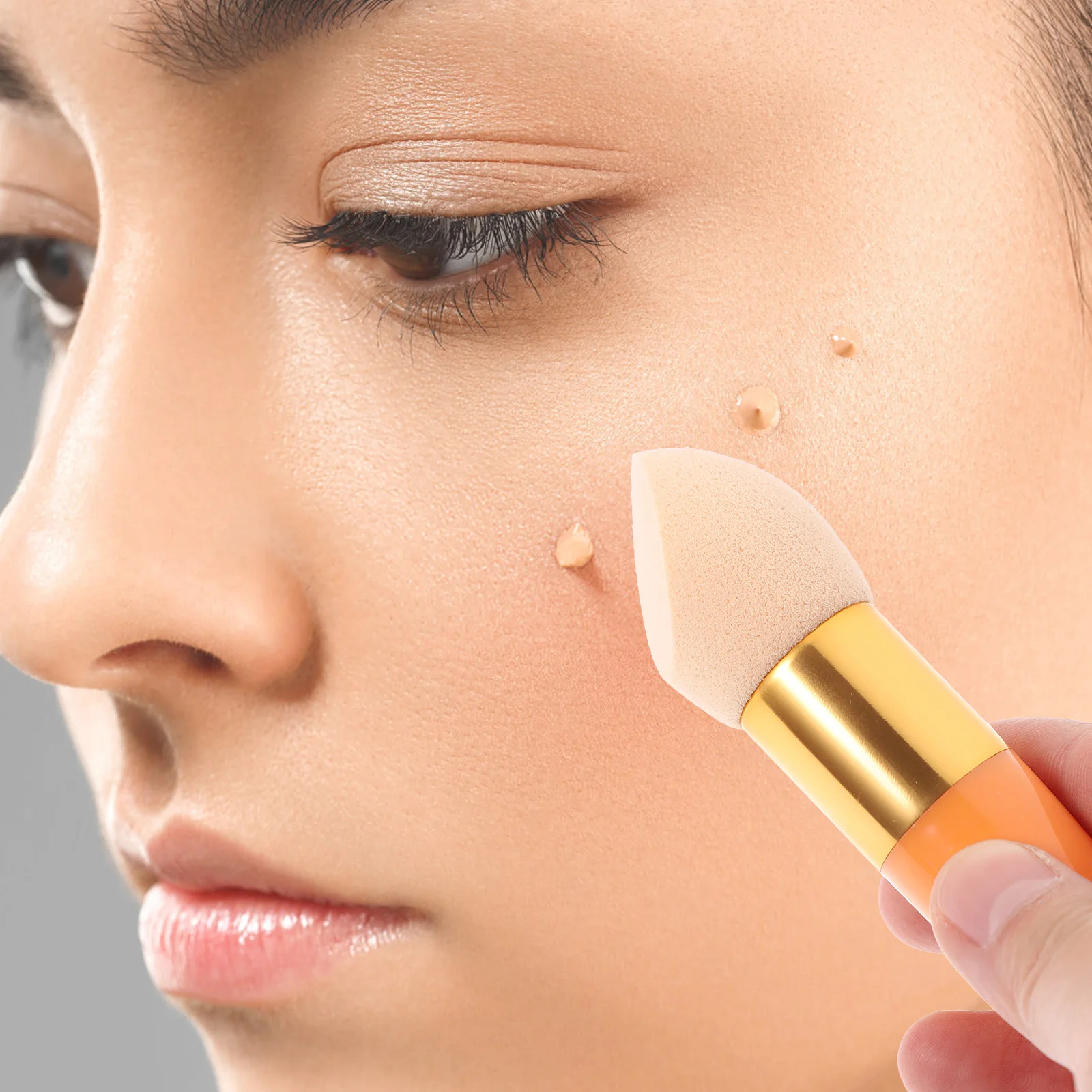 

3pc Makeup Brushes Set 10 5cm Blue Red Skin Sponge Puff Travel Cosmetics Brush Set Daily Application