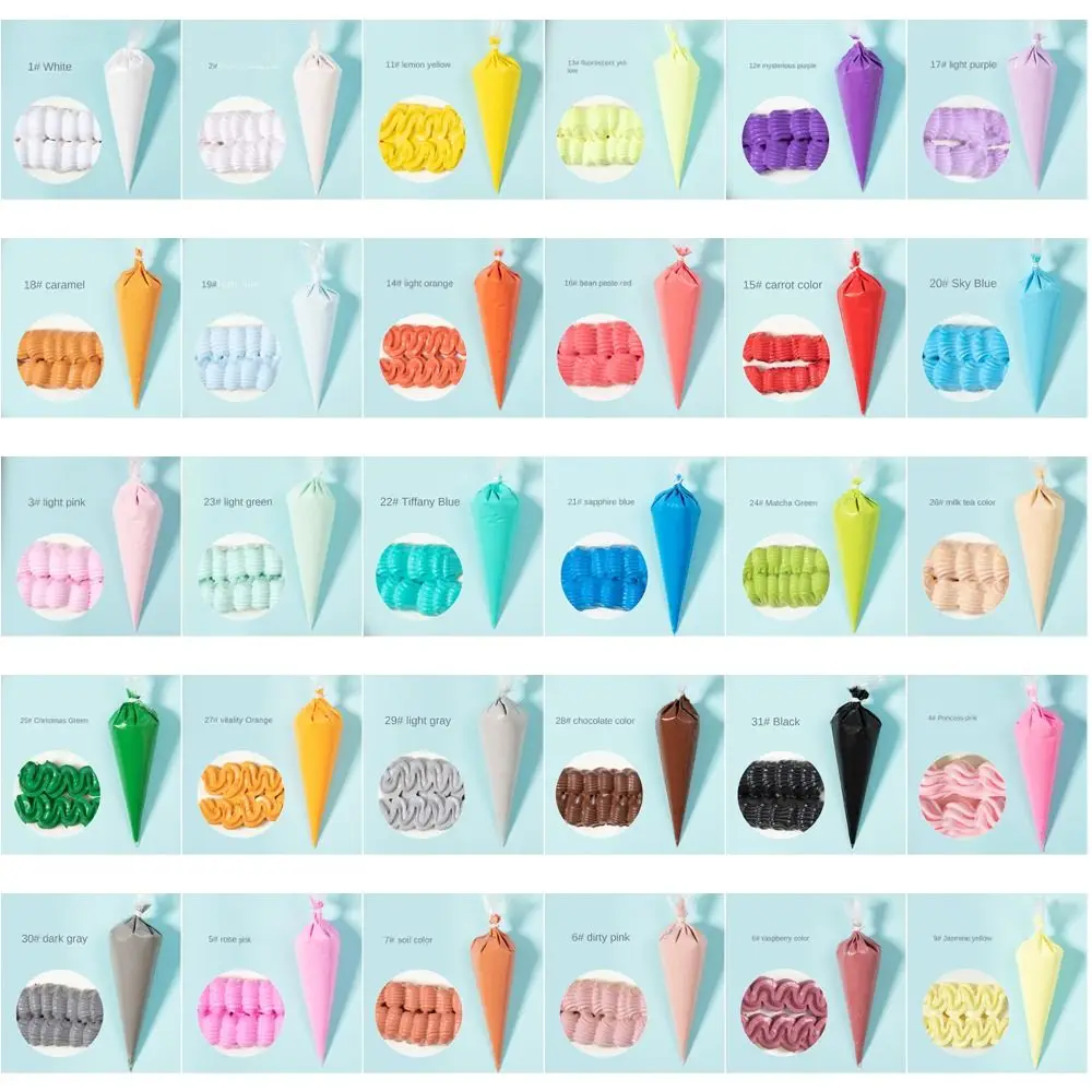 Colle de crème d'imitation, fausse colle d'argile fouettée, argile douce, colle d'argile faite à la main, en sacs, 31 couleurs, gomme crème