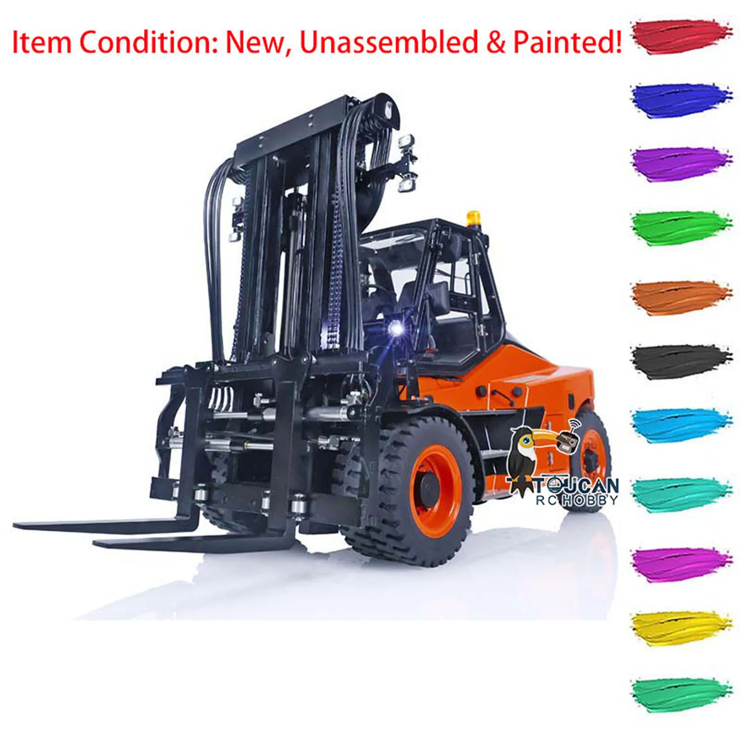 LESU 1/14 Scale RC Hydraulic Forklift Remote Control Painting Model Aoue-LD160S W/ Motor ESC Light Sound W/O Battery Radio