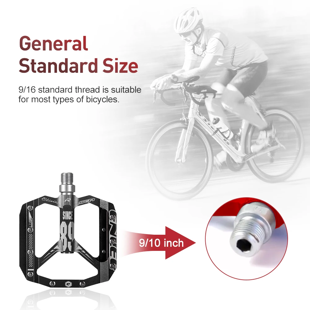 ENLEE MTB Rennrad Ultraleicht Versiegelte Pedale CNC Radfahren Teil Legierung DH XC Hohl Anti-rutsch Lager Du System Berg 12mm Achse – Detail 4