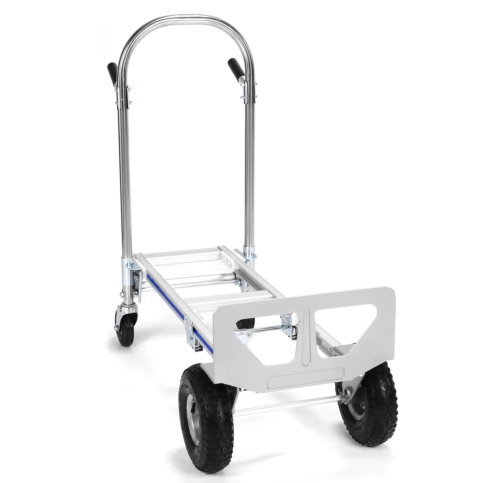 

2-in-1 Folding Hand Truck Dolly Cart with Wheels Heavy Duty Folding Dolly Cart 800LBS Capacity for Warehouse Supermarket Garden