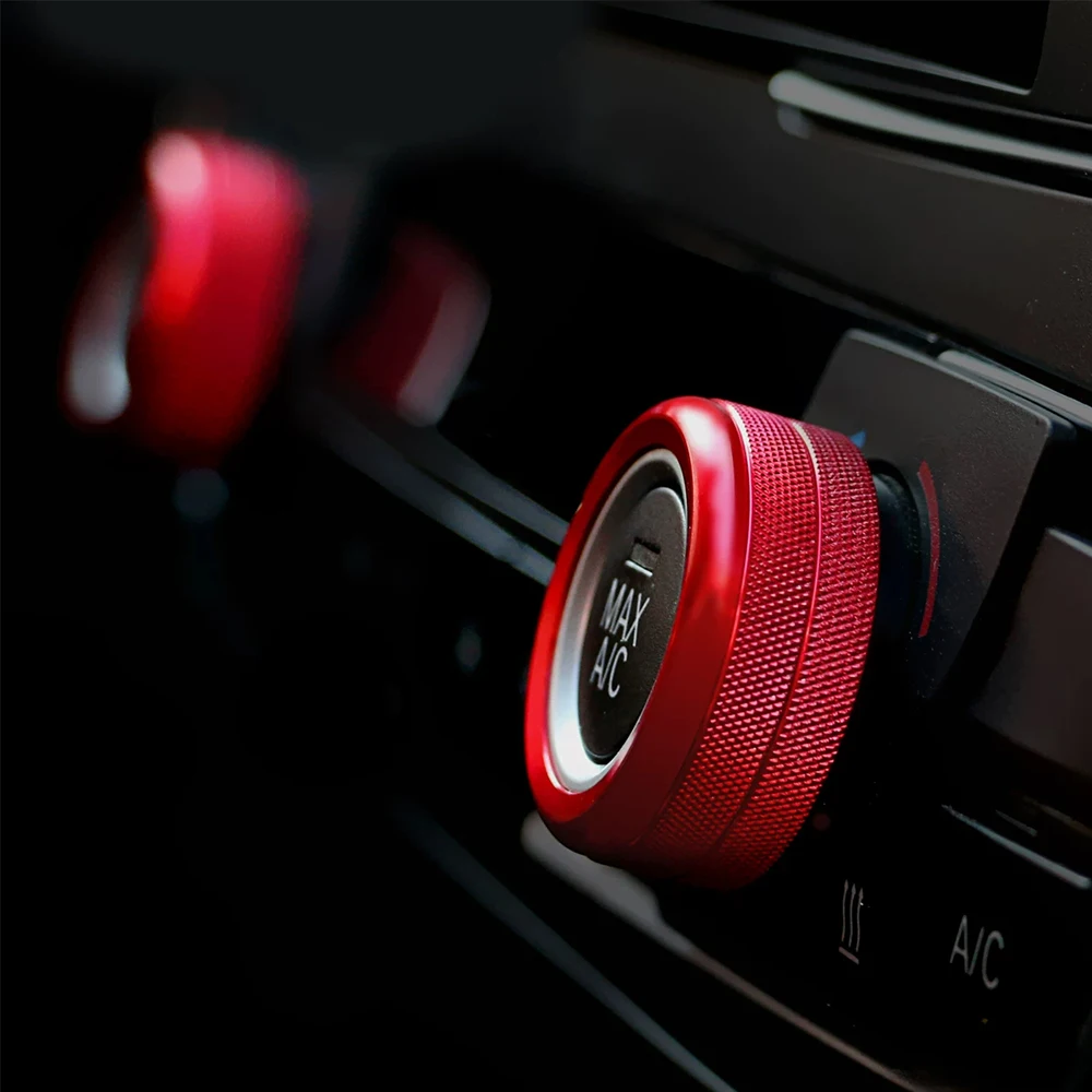 Aluminum Alloy Air Conditioning Knob Decorative Circle Trim Ring For BMW 1 2 3 4 5 6 7 Series GT X1 X5 X6 Interior Styling ﻿