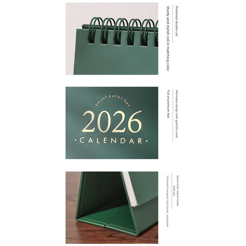 الإبداعية لفائف 2026 أجندة مكتبية /رزنامة مكتبية المحمولة سطح المكتب الديكور الجدول الزمني مخطط هدايا التقويم الصغير