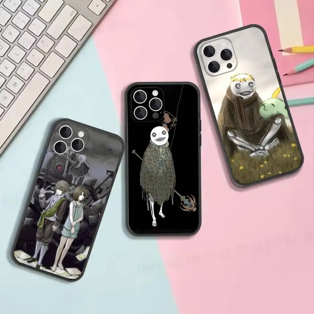 N-Nier R-Replicant Emil Phone Case For iPhone17,16,15,14,13,12,11,Pro,Max,Plus,X,XS,SE4,E,Mini,Soft Black Case
