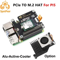 Pi 5 için M.2 NVMe SSD adaptör panosu PCIe için M.2 HAT uzatma prizi için ahududu Pi5 PCIe