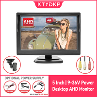 KTYDKP 5 Inch Car AHD Monitor Screen with 2 Way Video Input 5\