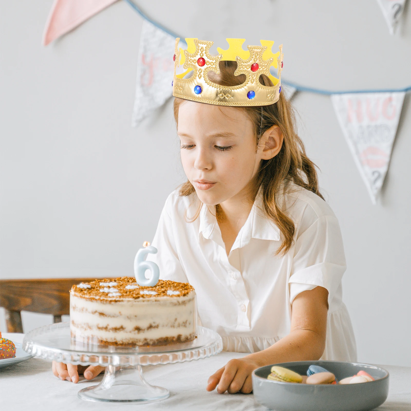 

2pcs Prince Birthday Hats Fashionable Child Party Party Hats For Kids Decorations Photo Kids Birthday Crowns Props
