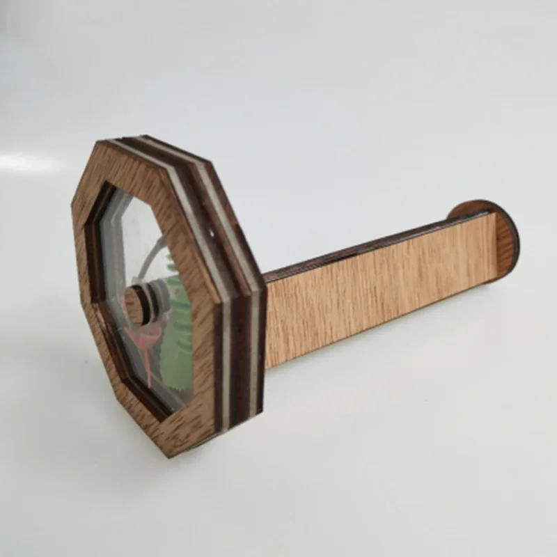 DIY Wooden Children's Kaleidoscope Magic 3D Rotating Outdoor Nature Enthusiast Toy Developmental Toys Interest Cultivation Gifts