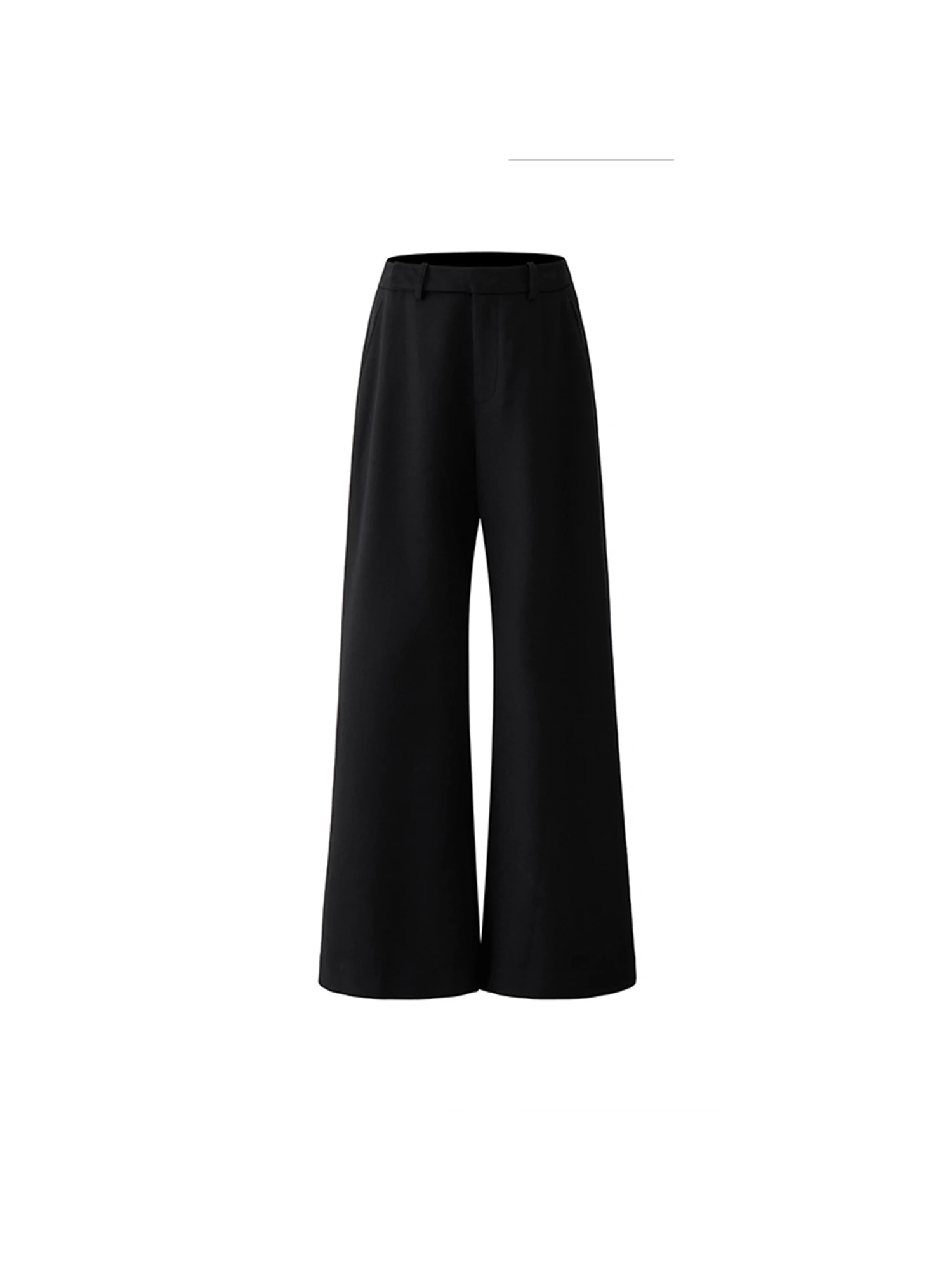 กางเกงขายาวลำลองทรงหลวมผ้าวูลผสมสำหรับผู้หญิง รุ่น Knife ape ช่วยให้ดูผอมลง สวมใส่สบายในฤดูหนาว ทรงตรง