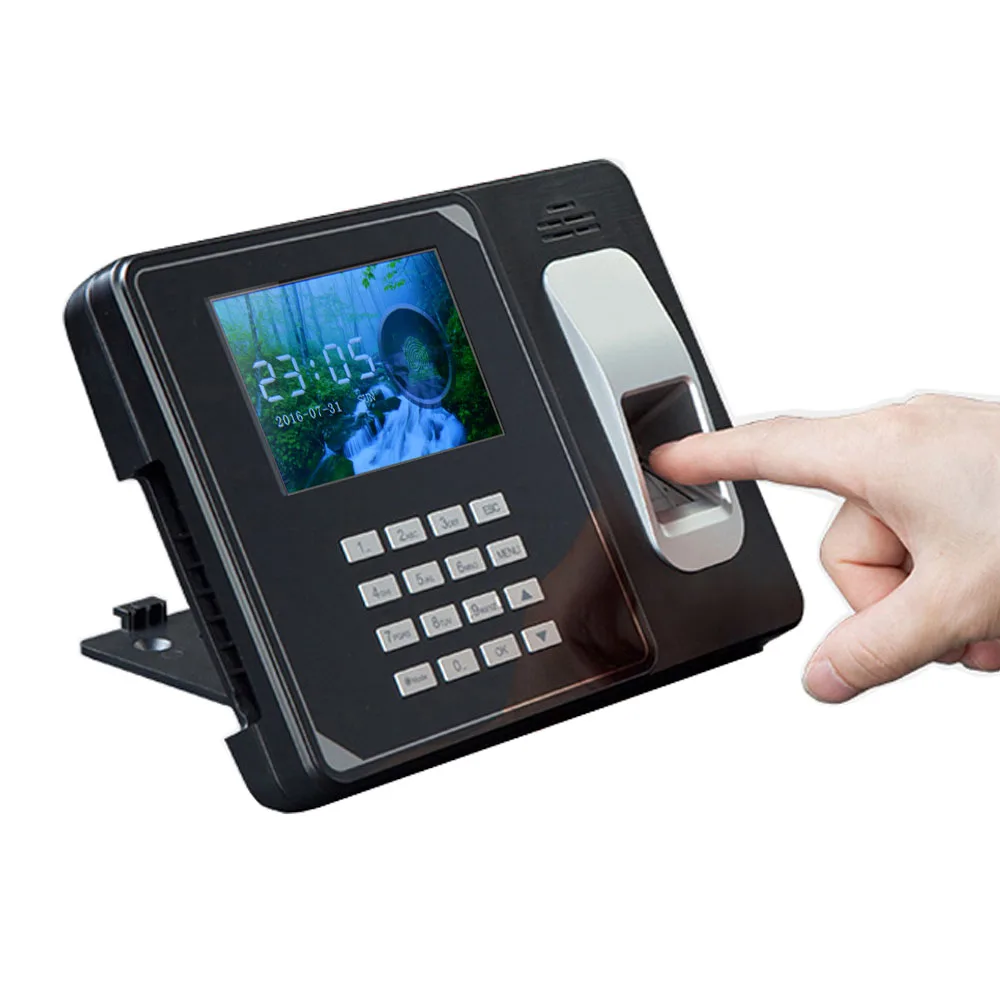 WIFI Web Based Employee Card Finger Print Track Time Clock And Recorder Machine System With Backup Battery