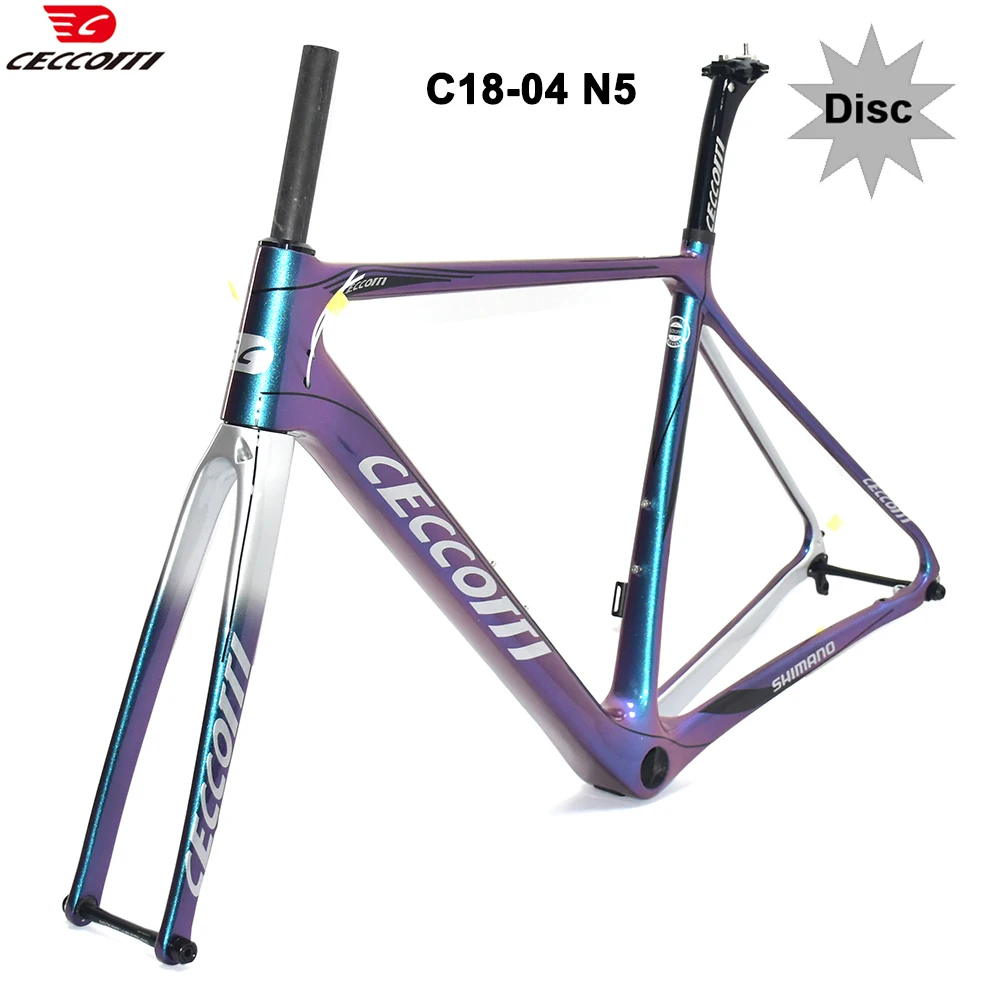 CECCOTTI RF18 Model Carbon Road Bike Frame Disc Brake  B86 Frameworks Max Tires 25mm Bicycle Frameset