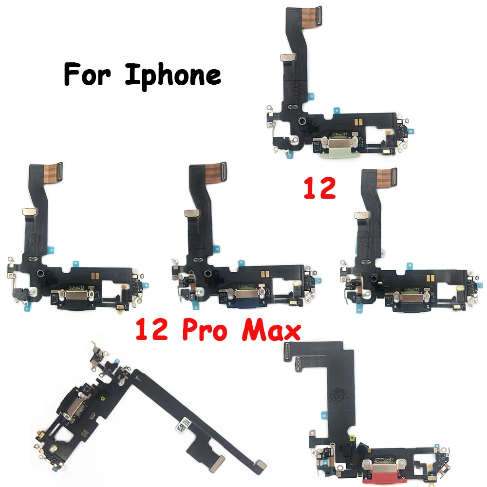 

Dock Connector Micro USB Charger Charging Port Flex Cable Microphone Board For Iphone 12 Pro Max 12 mini