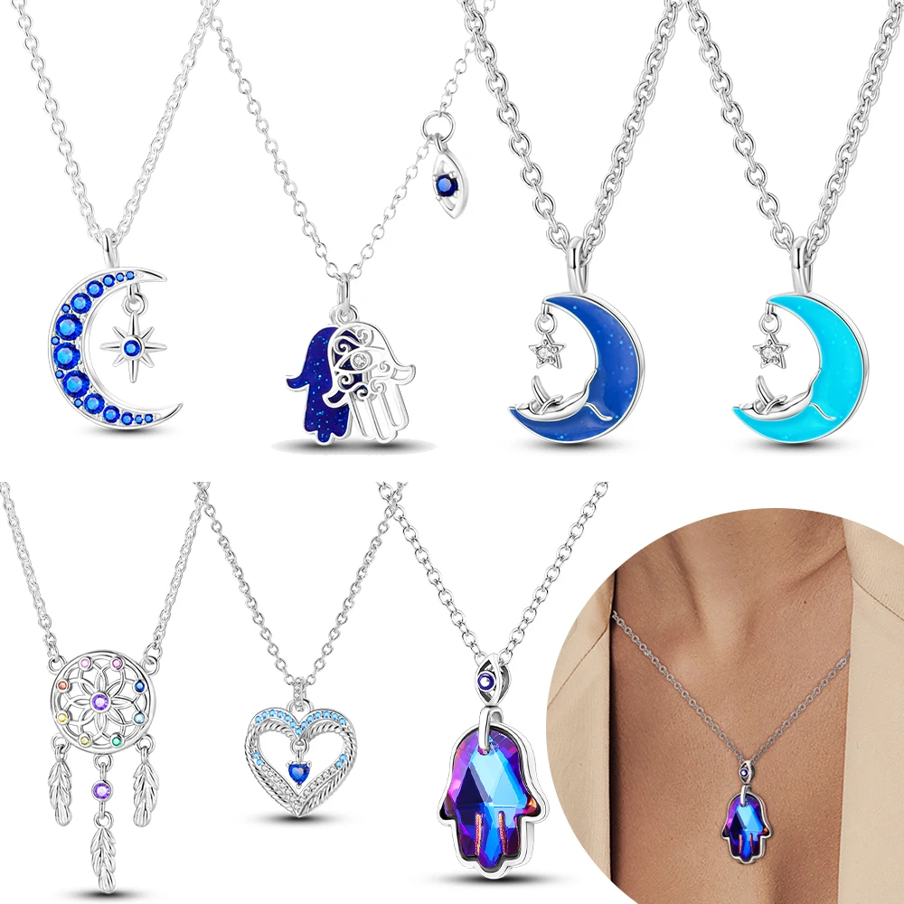 

925 Sterling Silver for Women Class Style Sparkling Heart Shape Romantic Style High Quality Women Necklace Jewelry Gift