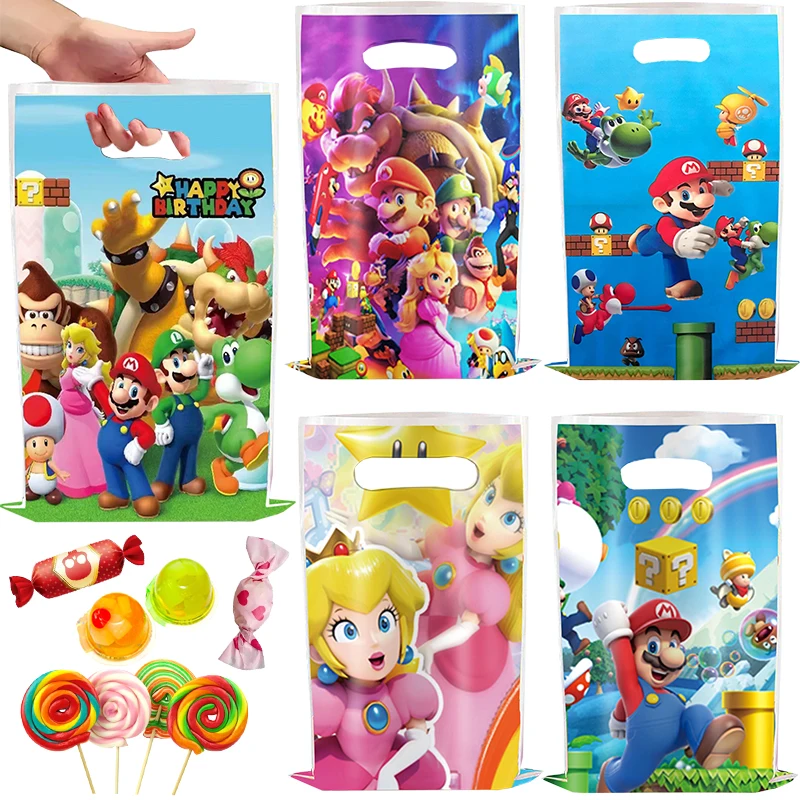 

Super Mario Bros Gift Bag Candy Box Anime Peripheral Yoshi Question Cube Storage Box Party Decoration Bag Gift Children's Toy