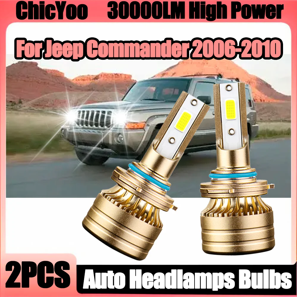 

2PCS 30000LM 9005 Auto Headlamps Bulbs LED Car Headlights 6000K Super White 150W Plug and Play 12V For Jeep Commander 2006-2010