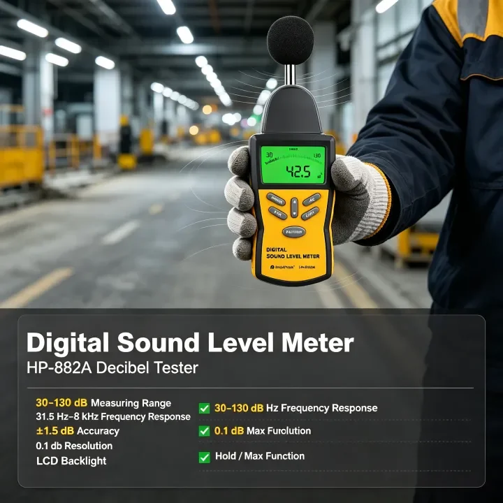 デジタルサウンドレベルメーター-30-130db-a-cウェイト設定-高速-低速モード-ノイズテスター-工業用-家庭用