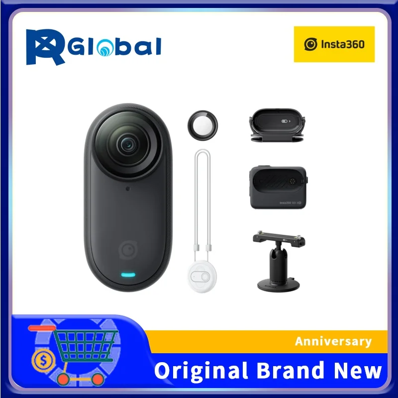 Insta360 GO 3S 4K Tiny Portable Vlogging Camera, Hands-Free POVs, Mount Anywhere, Stabilization, 10m Waterproof, Pet POV