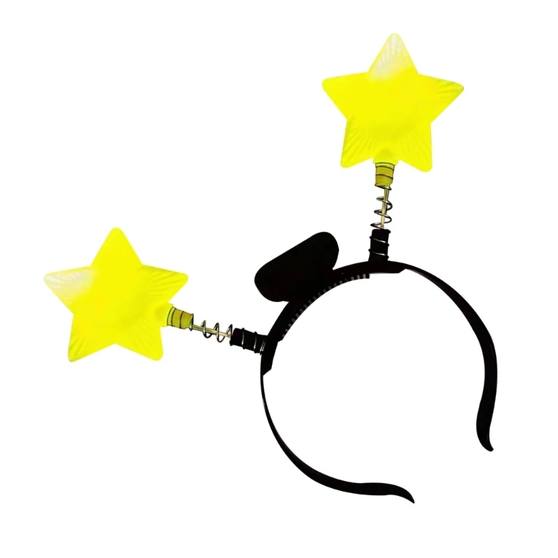 50JB Light up Headband 2025 Photo Props Fun Headband Party Blingbling Karaoke Party Hair Hoop Star for Christmas Stage