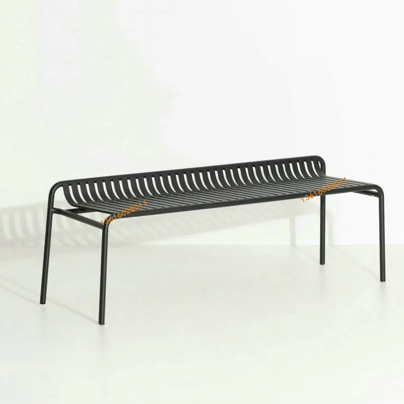 Outdoor bench patio balcony bench park resting chair leisure bench rust-proof wrought iron