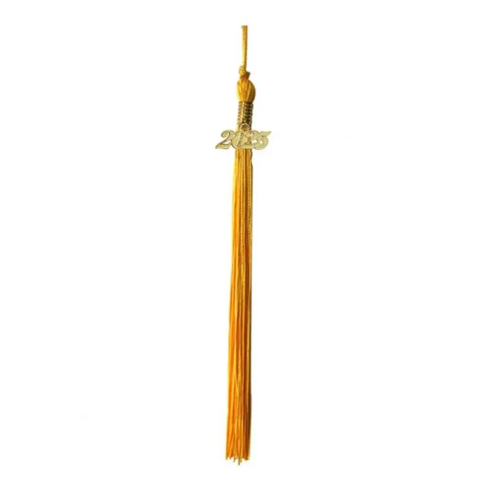 Polyester Alloy Academic Tassel Hanging 9 Colors DIY Crafts Graduation Cap Tassel Pure Color 2025 Style Student Dress Up Tassel
