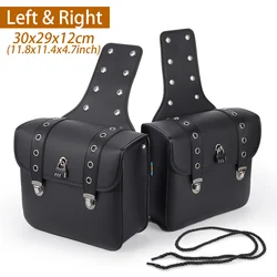 Motorcycle Saddlebag Side Tool Luggage Tail Bags for Honda/Suzuki/Kawasaki/Yamaha PU Leather Bags Storage Tool Parts