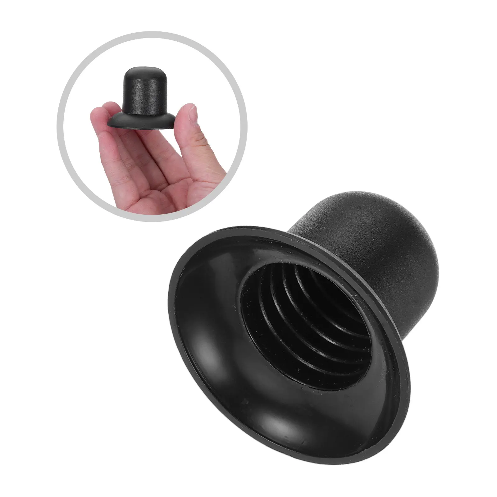 2pcs Outdoor Umbrella Repair Cap – Black Threaded Patio Umbrella End Cap Finial Replacement for Market Beach Fishing