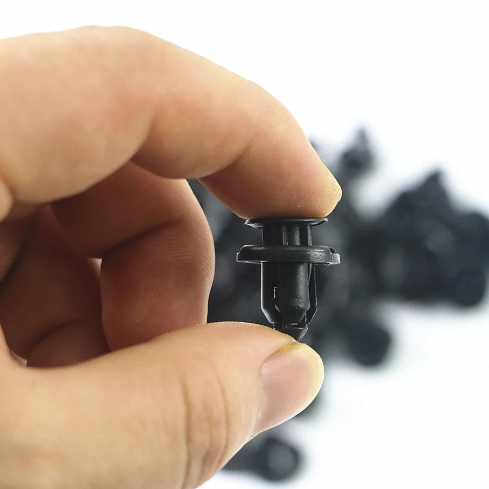 10/20/50pcs 8mm Diameter 8mm Black Vehicle Car Bumper Door Panel Fender Liner Clips Retainer Plastic Auto Fasteners Rivets Clips