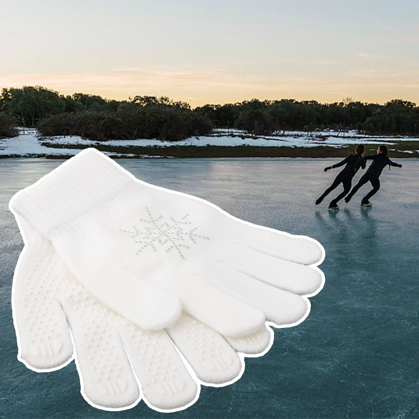 Figure Skating Gloves Non Slip Winter Warm Ice Sports Palm Enhances Grip Prevents Slipping Skating Gloves Specifications