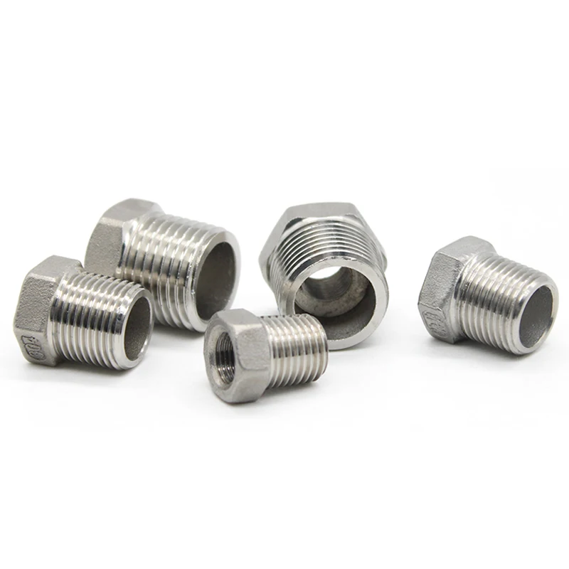 

SS304 BSPT Reducer Bushing Male x Female 1/8" 1/4" 1/2" 3/4" 1" 1-1/4" 1-1/2" BSP Threaded Stainless Steel SS 304 Pipe Fittings