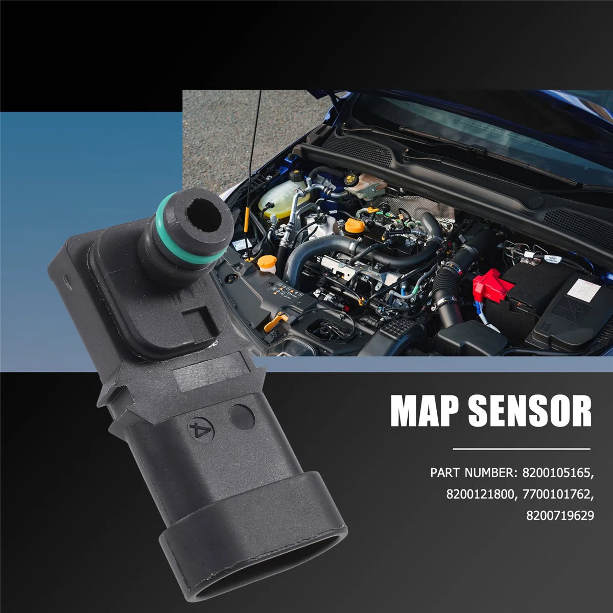 Sensor do MAPA para Renault, Clio, Espace, Kangoo, Megane, Scenic, Laguna, Logan, Thalia 1.2, 8200121800, 8200105165, 7700101762