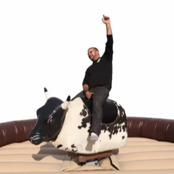 High Quality Cheap Outdoor Group Game New Design Inflatable Mechanical Bull Riding Machine PVC Material 3-Year Warranty for Fun