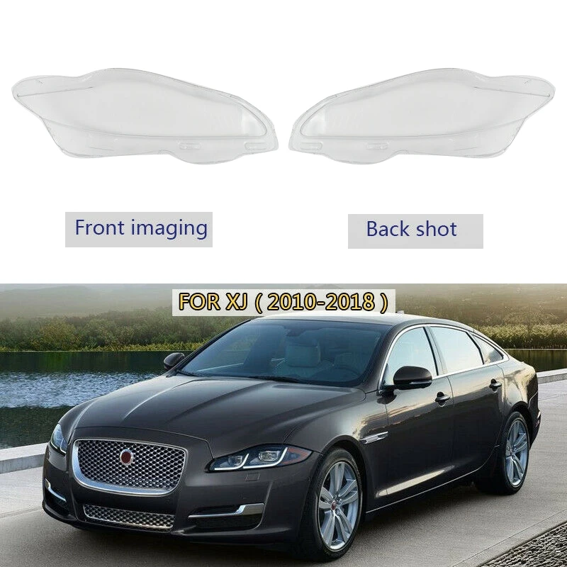 Car Headlight Lens Cover Head Light Lamp Lens Shell For Jaguar XJ XJL 2010-2019 Right+Left