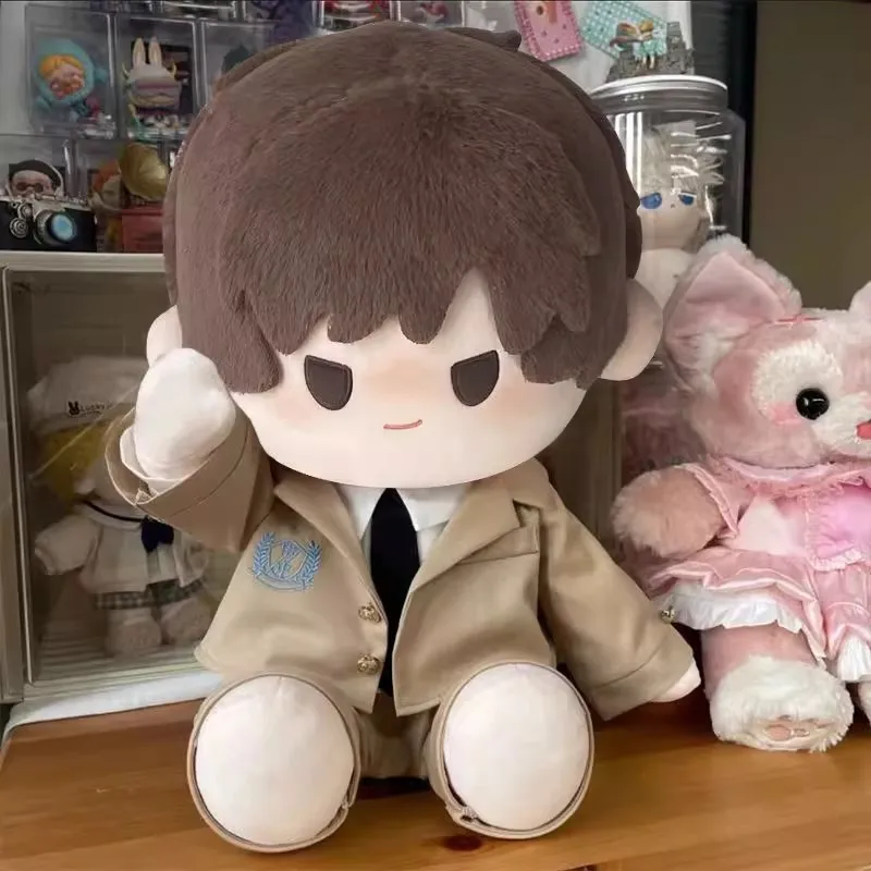 

Cute Dazai Osamu Anime Sitting Posture Figure Plush Doll Body With Cothes Dress Up Cotton Plushie 40cm Pillow Toy Xmas Gift
