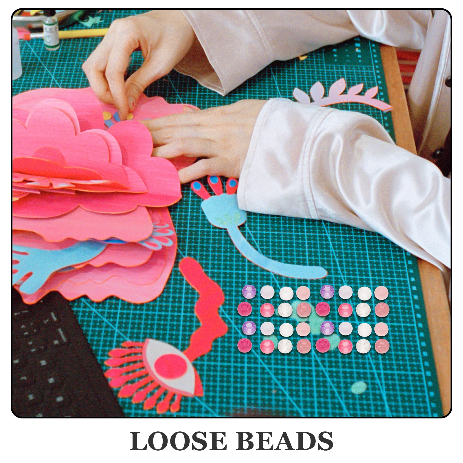 1 حقيبة من الخرز البلاستيكي الملون فضفاض DIY بها بنفسك الحرفية صنع المجوهرات سوار يدوي الصنع اكسسوارات خزر عازل الزخرفية