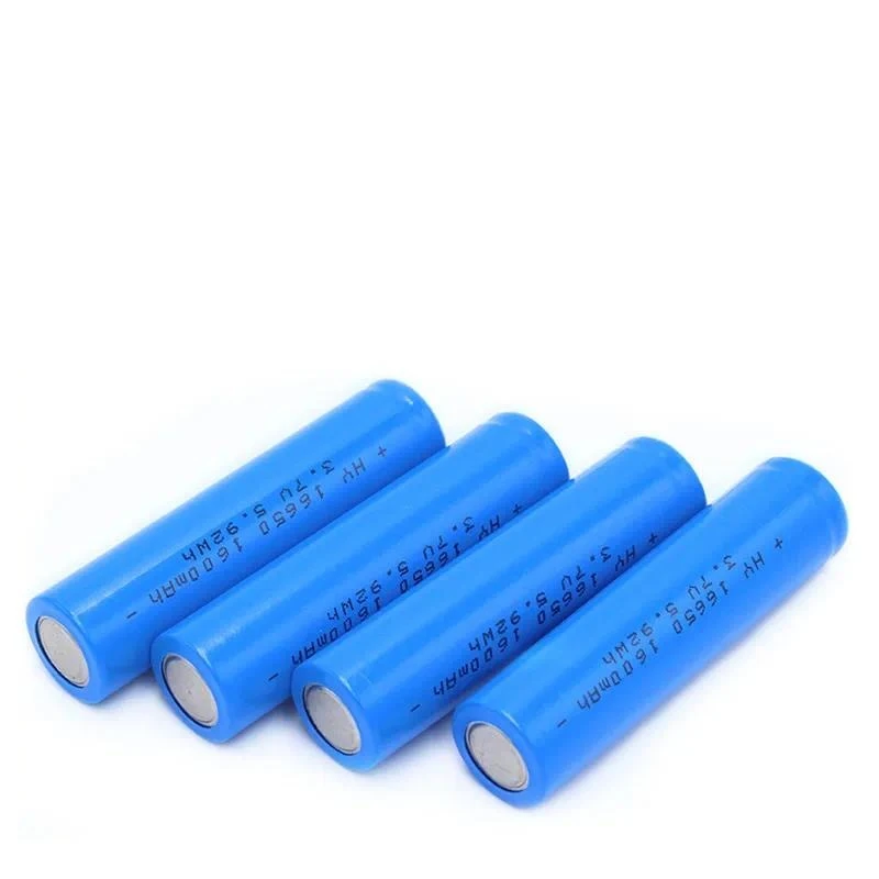 100PCS 16650 Lithium Battery 3.7V 1600mAh Rechargeable Li-ion Cell for Flashlights and Electronic Devices Power Source