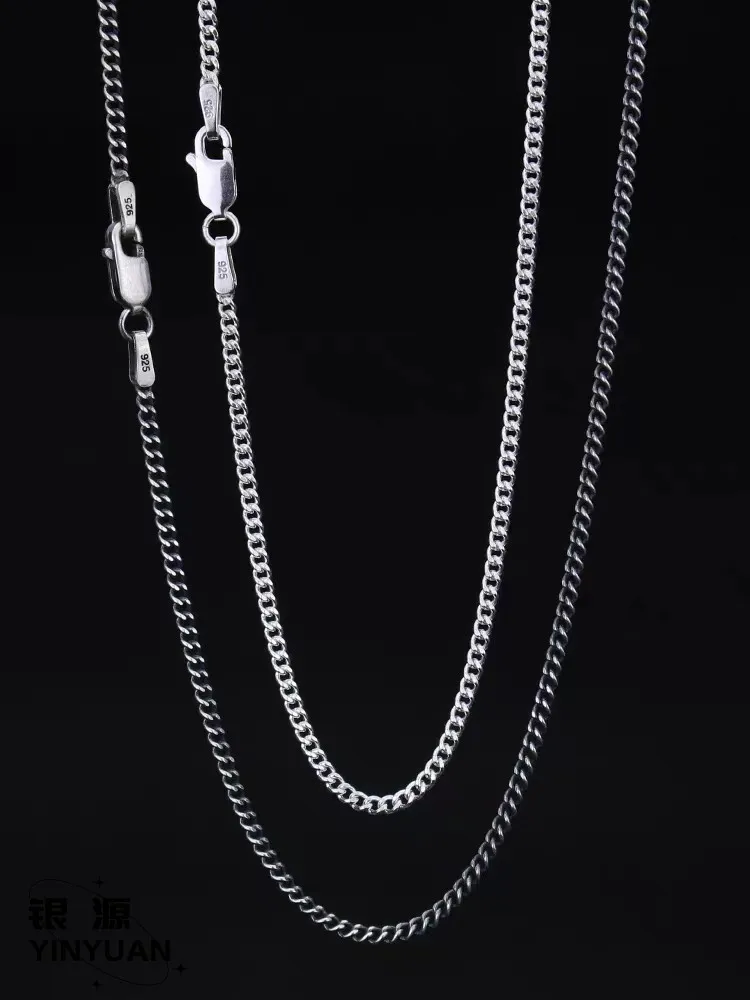 Chaîne Gourmette En Argent 925 Italien 3.5 Mm | Longueur 18 Pouces | Fermoir Pince De Homard