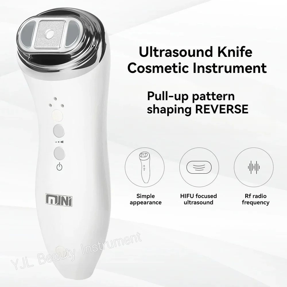 Mini-Ultraschallmesser, Schönheitsinstrument, tragbares Ultraschall-Lifting und Straffung von Falten, Verjüngung, Heim-Schönheitsausrüstung
