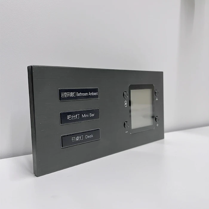 High quality weak current dry contact RS485 communication thermostat and 3 key smart hotel wall switch